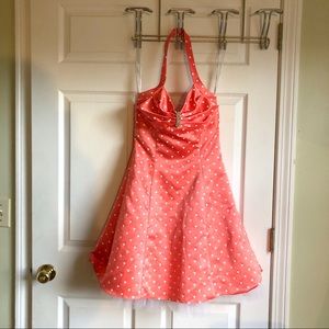 Orange halter top dress
